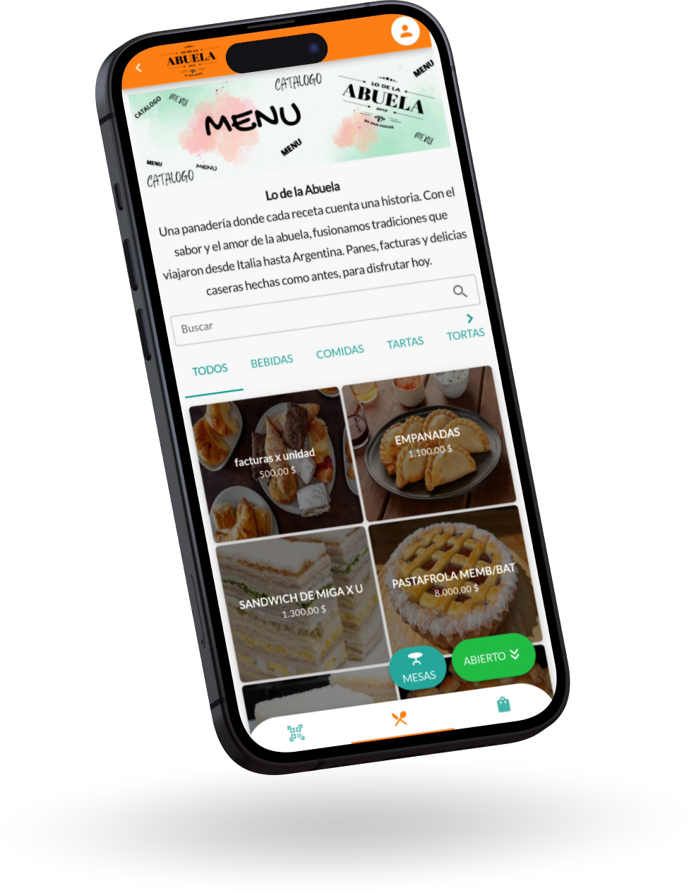 Catálogo digital inteligente Orderwise POS - Interfaz táctil para negocios con IA